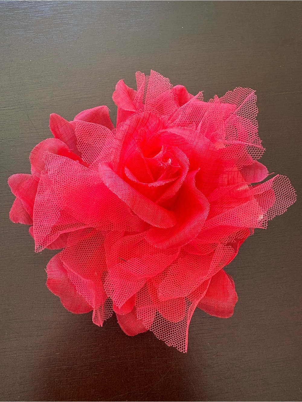 Vibrant Pink Floral Hair Clip Pin Brooch